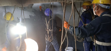 可塑性防腐陶瓷涂料施工現場 可塑性防腐陶瓷涂料施工現場